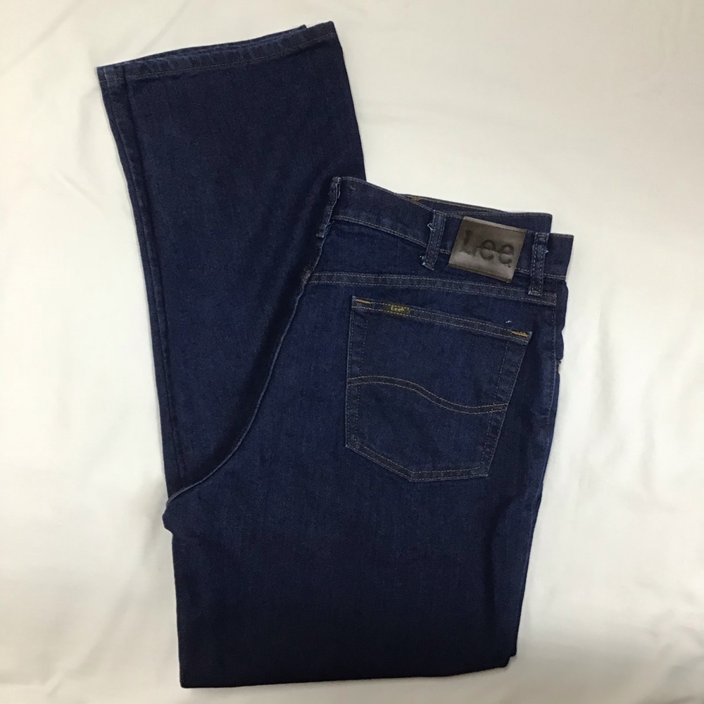 Lee, thinner denim blue jeans. 38 x 32 NWOT.